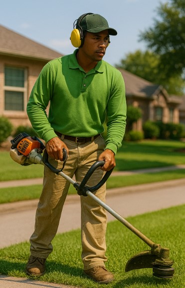 Professional lawn care equipment and results