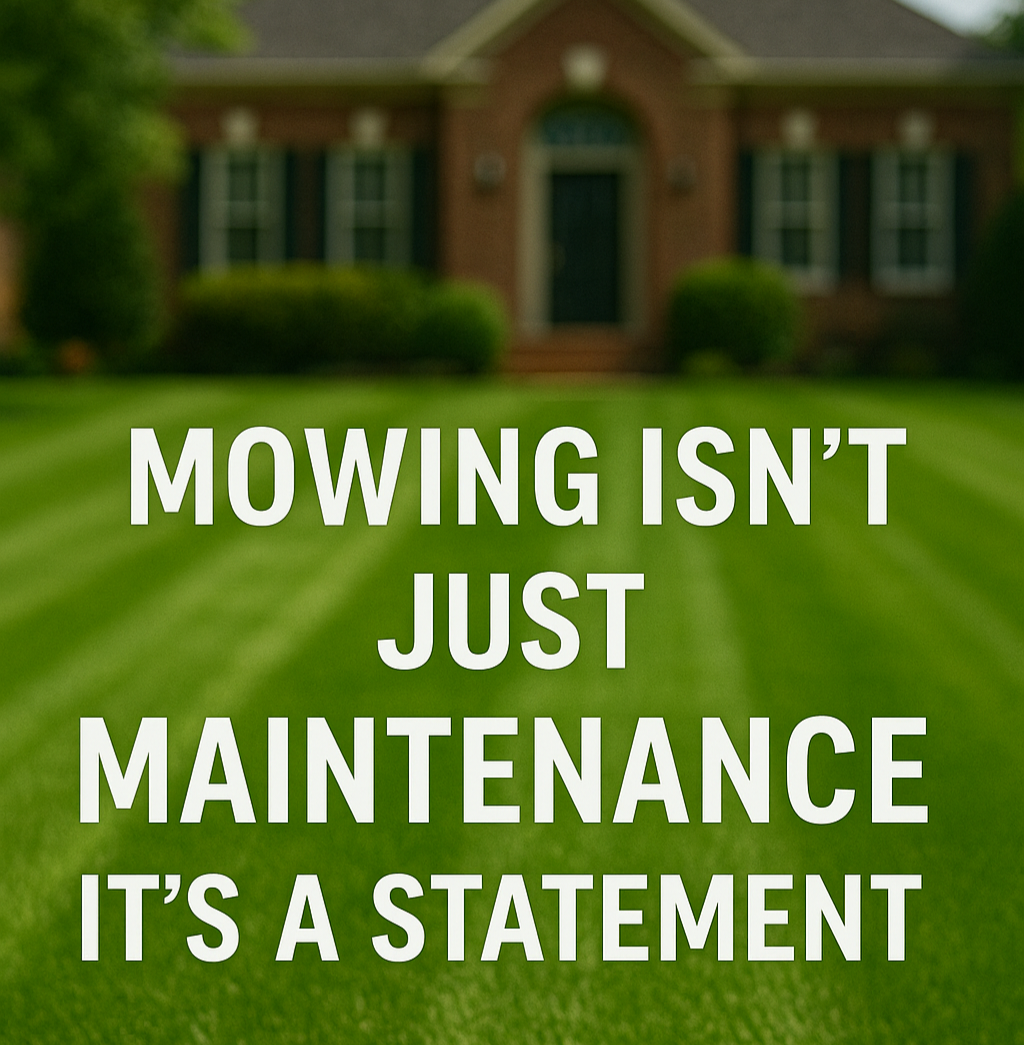 Mowing isn't just maintenance, it's a statement