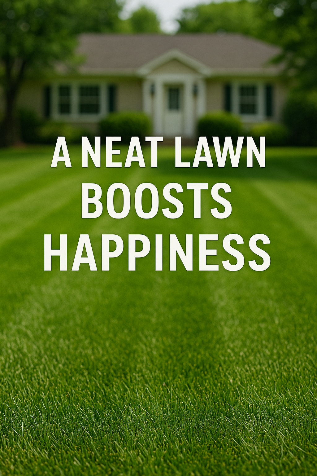 A neat lawn boosts happiness
